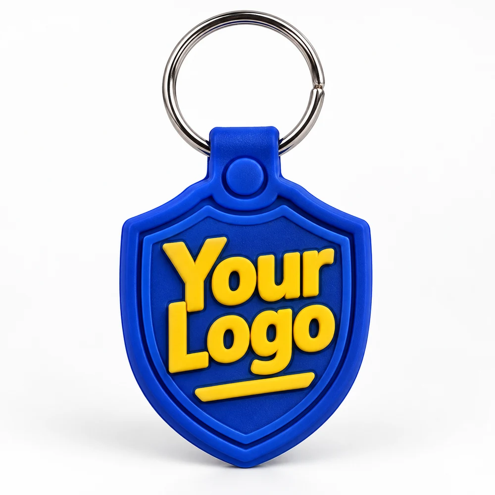 Soft Crest PVC Rubber Keychain